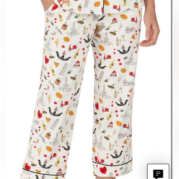BedHead Pajama pants in That’s Amore fun Italian print, size large - Picture 1 of 7